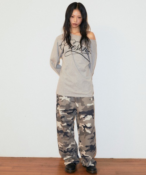 MAHAGRID(マハグリッド)の「『mahagrid/マハグリッド』 Camo Applique Sweatpants/カモアプリケスウェットパンツ(スウェットパンツ・メンズ・ブラック/グリーン/グレー・M)」の6枚目の写真