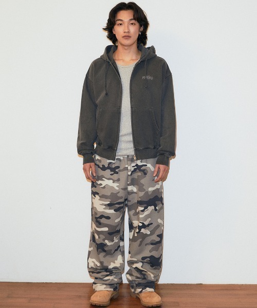 MAHAGRID(マハグリッド)の「『mahagrid/マハグリッド』 Camo Applique Sweatpants/カモアプリケスウェットパンツ(スウェットパンツ・メンズ・ブラック/グリーン/グレー・M)」の7枚目の写真