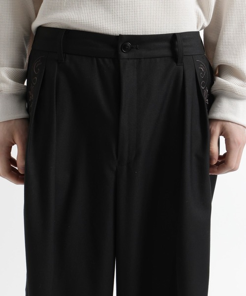 HARE（ハレ）の「【SET UP対応】KAGEBANAワイドパンツ(HARE)（スラックス・メンズ・パープル/ブラック・SMALL/MEDIUM）」の6枚目の写真