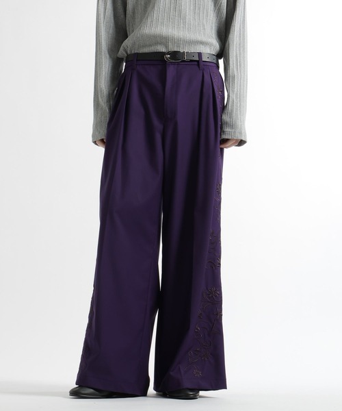 HARE（ハレ）の「【SET UP対応】KAGEBANAワイドパンツ(HARE)（スラックス・メンズ・パープル/ブラック・SMALL/MEDIUM）」の13枚目の写真