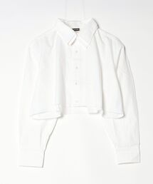 PRESTIGE APPAREL（プレステージアパレル）の「PRESTIGE APPAREL BACK CUTOUT CROPPED SHIRTS（シャツ/ブラウス）」