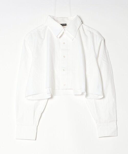 PRESTIGE APPAREL(プレステージアパレル)の「PRESTIGE APPAREL BACK CUTOUT CROPPED SHIRTS(シャツ/ブラウス・レディース・ホワイト・SMALL)」の1枚目の写真