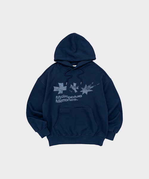 mydeepbluememories（マイディープブルーメモリーズ）の「SYMBOL LOGO GRAPHIC HOODIE (NAVY)（パーカー・レディース・ネイビー・FREE/2）」の15枚目の写真
