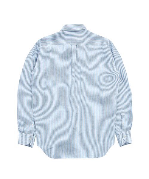 PRODESHIRT（プロデシャツ）の「[レギュラー] L-460 ヴィンテージリネンストライプシャツ (ブルー)（シャツ/ブラウス・メンズ・その他・M/L/XL/XX-LARGE）」の2枚目の写真