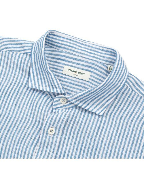 PRODESHIRT（プロデシャツ）の「[レギュラー] L-460 ヴィンテージリネンストライプシャツ (ブルー)（シャツ/ブラウス・メンズ・その他・M/L/XL/XX-LARGE）」の3枚目の写真