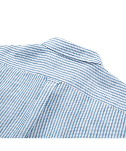 PRODESHIRT（プロデシャツ）の「[レギュラー] L-460 ヴィンテージリネンストライプシャツ (ブルー)（シャツ/ブラウス・メンズ・その他・M/L/XL/XX-LARGE）」の4枚目の写真