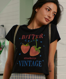 BITTER CELLS | サンタナベリーT-ブラック(Tシャツ/カットソー)