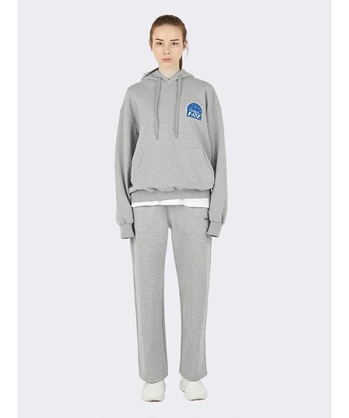 AOX(エーオーエックス)の「String-detailed Sweatpants (Gray)(スウェットパンツ・メンズ・グレー・L/M)」の2枚目の写真