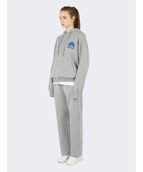 AOX(エーオーエックス)の「String-detailed Sweatpants (Gray)(スウェットパンツ・メンズ・グレー・L/M)」の3枚目の写真