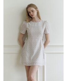 Breeze ribbon mini dress - cream