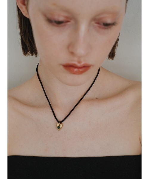 SYKIA（シキア）の「Stone Heart Cord Necklace（ネックレス・レディース・ゴールド系3/ゴールド系1・FREE）」の9枚目の写真