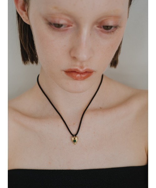 SYKIA（シキア）の「Stone Heart Cord Necklace（ネックレス・レディース・ゴールド系3/ゴールド系1・FREE）」の8枚目の写真