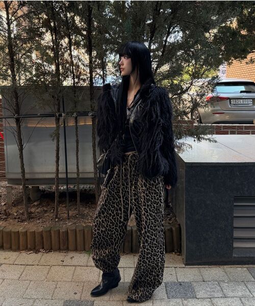 ROCKCAKE(ロックケーキ)の「Leopard Wide 2way Jogger - Brown(スウェットパンツ・レディース・その他・X-SMALL/SMALL)」の7枚目の写真