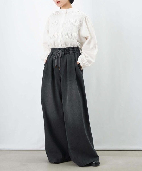 LUCA/LADY LUCK LUCA（ルカ/レディラックルカ）の「LC/LLL カラーデニムバギーパンツ/ワイドフレアジーンズ（デニムパンツ・レディース・チャコールグレー/ライトグレー・FREE）」の8枚目の写真