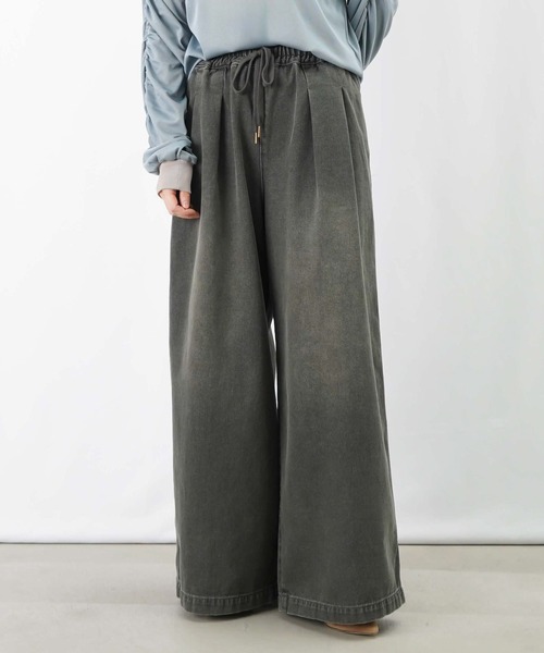 LUCA/LADY LUCK LUCA（ルカ/レディラックルカ）の「LC/LLL カラーデニムバギーパンツ/ワイドフレアジーンズ（デニムパンツ・レディース・チャコールグレー/ライトグレー・FREE）」の9枚目の写真