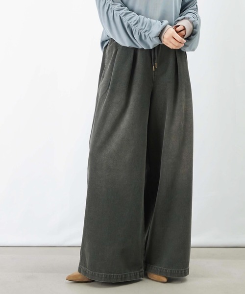 LUCA/LADY LUCK LUCA（ルカ/レディラックルカ）の「LC/LLL カラーデニムバギーパンツ/ワイドフレアジーンズ（デニムパンツ・レディース・チャコールグレー/ライトグレー・FREE）」の11枚目の写真