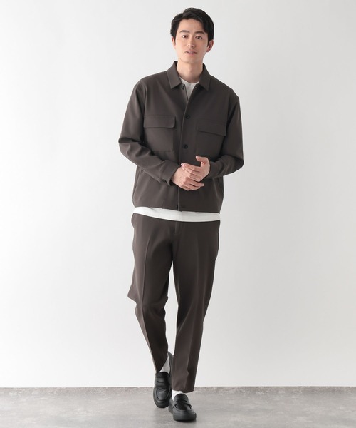 GLOBAL WORK（グローバルワーク）の「アーバンシャツブルゾン/Wクロス/636795（シャツ/ブラウス・メンズ・ネイビー/チャコールグレー・LARGE/MEDIUM/SMALL）」の4枚目の写真