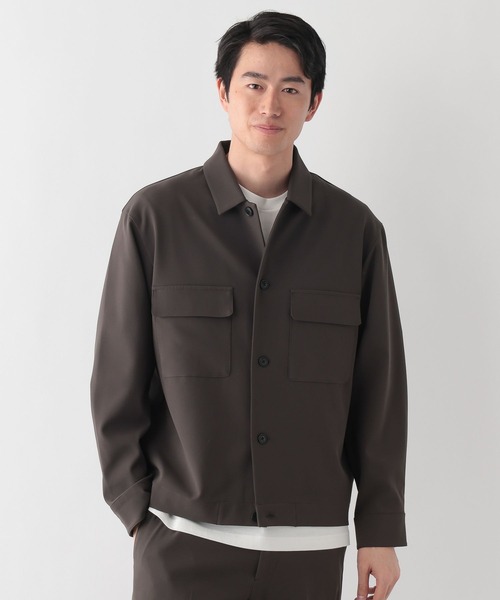 GLOBAL WORK（グローバルワーク）の「アーバンシャツブルゾン/Wクロス/636795（シャツ/ブラウス・メンズ・ネイビー/チャコールグレー・LARGE/MEDIUM/SMALL）」の6枚目の写真