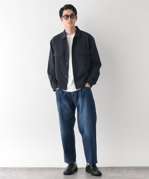 GLOBAL WORK（グローバルワーク）の「アーバンシャツブルゾン/Wクロス/636795（シャツ/ブラウス・メンズ・ネイビー/チャコールグレー・LARGE/MEDIUM/SMALL）」の10枚目の写真