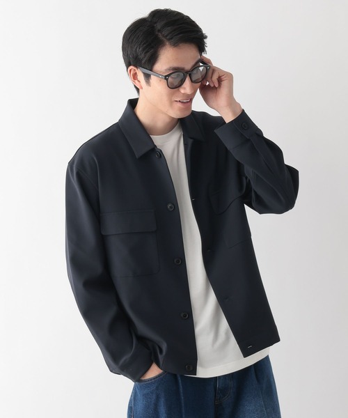 GLOBAL WORK（グローバルワーク）の「アーバンシャツブルゾン/Wクロス/636795（シャツ/ブラウス・メンズ・ネイビー/チャコールグレー・LARGE/MEDIUM/SMALL）」の13枚目の写真