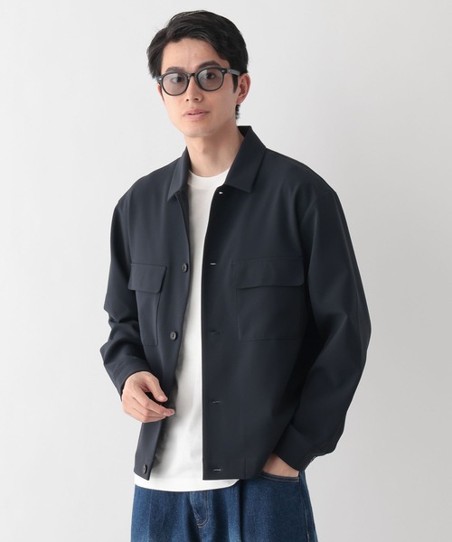 GLOBAL WORK（グローバルワーク）の「アーバンシャツブルゾン/Wクロス/636795（シャツ/ブラウス・メンズ・ネイビー/チャコールグレー・LARGE/MEDIUM/SMALL）」の14枚目の写真
