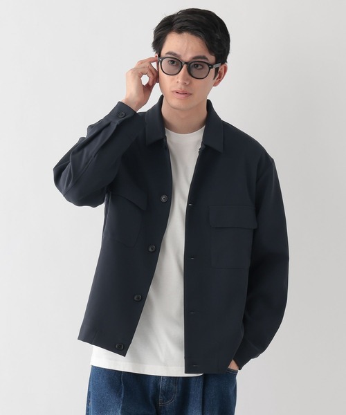 GLOBAL WORK（グローバルワーク）の「アーバンシャツブルゾン/Wクロス/636795（シャツ/ブラウス・メンズ・ネイビー/チャコールグレー・LARGE/MEDIUM/SMALL）」の15枚目の写真