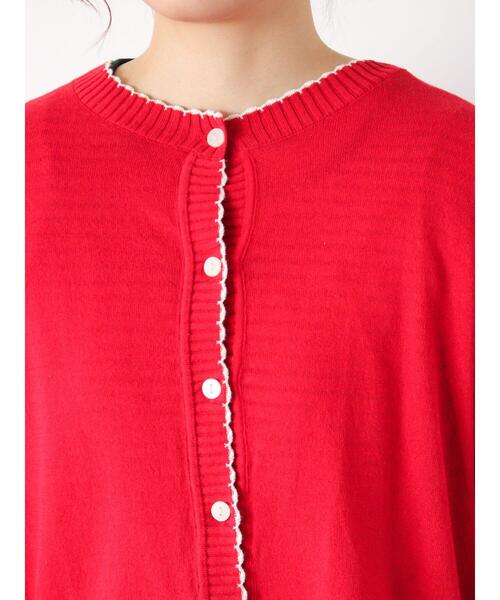 Samansa Mos2（サマンサ モスモス）の「配色スカラップカーディガン（カーディガン/ボレロ・レディース・レッド/ミント/ブラック/オフホワイト・F）」の19枚目の写真