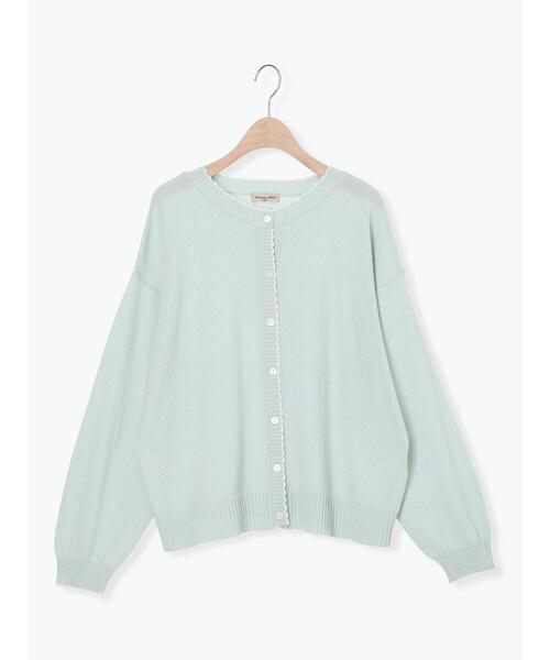 Samansa Mos2（サマンサ モスモス）の「配色スカラップカーディガン（カーディガン/ボレロ・レディース・レッド/ミント/ブラック/オフホワイト・F）」の13枚目の写真