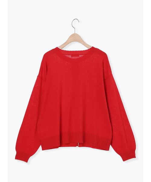 Samansa Mos2（サマンサ モスモス）の「配色スカラップカーディガン（カーディガン/ボレロ・レディース・レッド/ミント/ブラック/オフホワイト・F）」の15枚目の写真