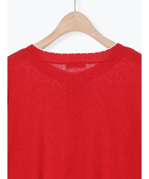 Samansa Mos2（サマンサ モスモス）の「配色スカラップカーディガン（カーディガン/ボレロ・レディース・レッド/ミント/ブラック/オフホワイト・F）」の10枚目の写真