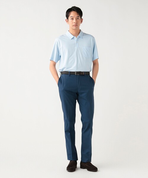 BEAMS HEART(ビームスハート)の「【7/2値下げ】トリコット 鹿の子 ポロシャツ(吸水速乾・クールビズ)(ポロシャツ・メンズ・ブルー/サックスブルー/ブラック・X-LARGE/SMALL/MEDIUM/LARGE)」の7枚目の写真