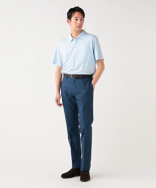 BEAMS HEART(ビームスハート)の「【7/2値下げ】トリコット 鹿の子 ポロシャツ(吸水速乾・クールビズ)(ポロシャツ・メンズ・ブルー/サックスブルー/ブラック・X-LARGE/SMALL/MEDIUM/LARGE)」の8枚目の写真