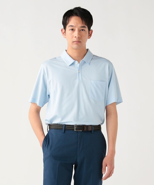 BEAMS HEART(ビームスハート)の「【7/2値下げ】トリコット 鹿の子 ポロシャツ(吸水速乾・クールビズ)(ポロシャツ・メンズ・ブルー/サックスブルー/ブラック・X-LARGE/SMALL/MEDIUM/LARGE)」の10枚目の写真