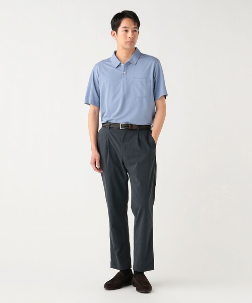 BEAMS HEART(ビームスハート)の「【7/2値下げ】トリコット 鹿の子 ポロシャツ(吸水速乾・クールビズ)(ポロシャツ・メンズ・ブルー/サックスブルー/ブラック・X-LARGE/SMALL/MEDIUM/LARGE)」の12枚目の写真