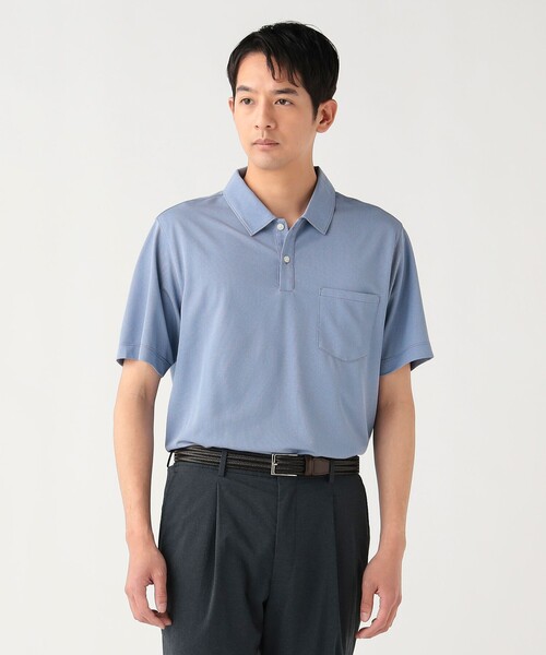 BEAMS HEART(ビームスハート)の「【7/2値下げ】トリコット 鹿の子 ポロシャツ(吸水速乾・クールビズ)(ポロシャツ・メンズ・ブルー/サックスブルー/ブラック・X-LARGE/SMALL/MEDIUM/LARGE)」の13枚目の写真