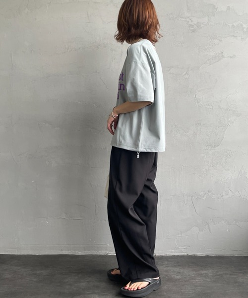 MARMOT（マーモット）の「【WEB先行予約】[Marmot/マーモット] 別注 ドローコード付き クロップド プリントTシャツ（Tシャツ/カットソー・レディース・ホワイト/ブラウン/グレー/ブラック・F）」の5枚目の写真