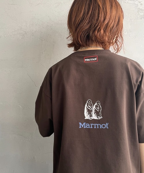 MARMOT（マーモット）の「【WEB先行予約】[Marmot/マーモット] 別注 ドローコード付き クロップド プリントTシャツ（Tシャツ/カットソー・レディース・ホワイト/ブラウン/グレー/ブラック・F）」の17枚目の写真