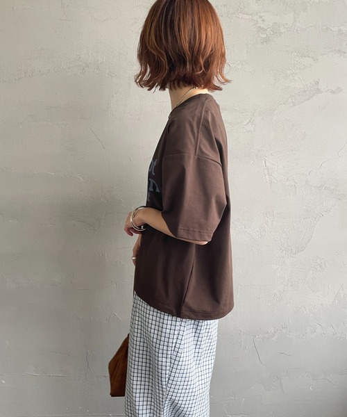 MARMOT（マーモット）の「【WEB先行予約】[Marmot/マーモット] 別注 ドローコード付き クロップド プリントTシャツ（Tシャツ/カットソー・レディース・ホワイト/ブラウン/グレー/ブラック・F）」の20枚目の写真