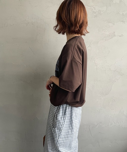 MARMOT（マーモット）の「【WEB先行予約】[Marmot/マーモット] 別注 ドローコード付き クロップド プリントTシャツ（Tシャツ/カットソー・レディース・ホワイト/ブラウン/グレー/ブラック・F）」の11枚目の写真