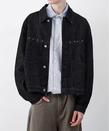 JOHNNY WOLF（ジョニーウルフ）の「HARCOURT ワンウォッシュ デニム オーバーサイズ トラッカーブルゾン（デニムジャケット）」