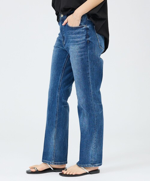 Healthy denim（ヘルシーデニム）の「【Healthy DENIM】Celery Long ストレートデニム/ロングレングス（デニムパンツ・レディース・ネイビー・32/34/36/38）」の9枚目の写真