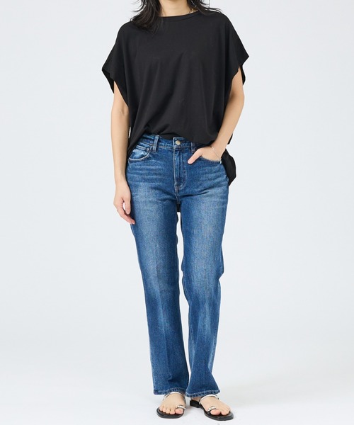 Healthy denim（ヘルシーデニム）の「【Healthy DENIM】Celery Long ストレートデニム/ロングレングス（デニムパンツ・レディース・ネイビー・32/34/36/38）」の2枚目の写真
