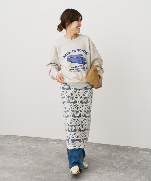Spick & Span(スピックアンドスパン)の「BOOK CLUB/ブッククラブ 別注 Cotton Loop Sweat(スウェット・レディース・ブルー/ブラウン/ライトグレー・FREE)」の4枚目の写真