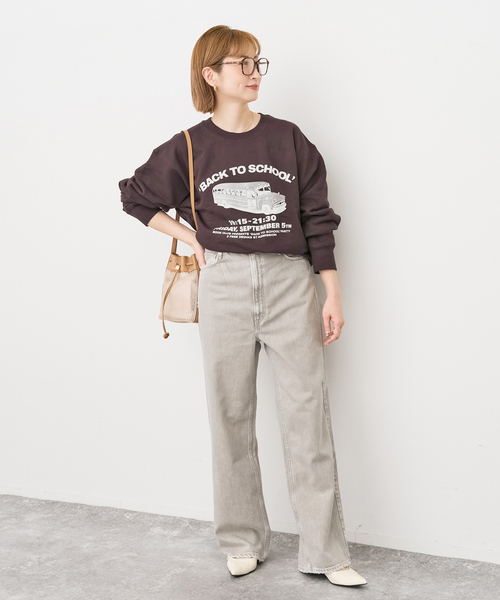 Spick & Span(スピックアンドスパン)の「BOOK CLUB/ブッククラブ 別注 Cotton Loop Sweat(スウェット・レディース・ブルー/ブラウン/ライトグレー・FREE)」の5枚目の写真