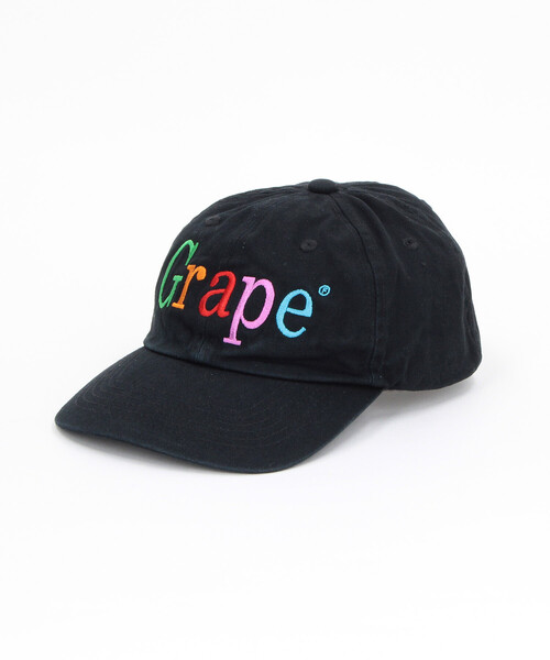 ‪❤︎‬‪ 【GRAPE】ストライプ柄 刺繍ロゴ ベースボールキャップ セール】byeA./バイエー NOT APPLE CAP Grape/バイエー ロゴキャップ