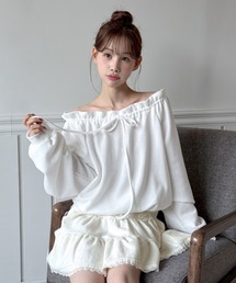 by muni:r（バイ ムニール）の「【着用動画あり・2WAY】オフショルダーストリングスウェット/2026 SS COLLECTION（スウェット）」