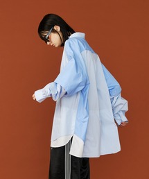 SeeSew（シーソー）の「【UNISEX】FAKE BLOCKING OVER SHIRTS/フェイクブロッキングオーバーシャツ（シャツ/ブラウス）」
