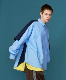 SeeSew（シーソー）の「【UNISEX】FAKE BLOCKING OVER SHIRTS/フェイクブロッキングオーバーシャツ（シャツ/ブラウス）」