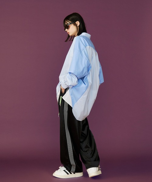 SeeSew(シーソー)の「【UNISEX】FAKE BLOCKING OVER SHIRTS/フェイクブロッキングオーバーシャツ(シャツ/ブラウス・メンズ・ブルー系その他/ネイビー/サックスブルー・M/L)」の12枚目の写真