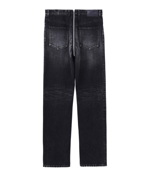 JOHN LAWRENCE SULLIVAN（ジョンローレンスサリバン）の「WASHED DENIM ZIPPED PANTS（デニムパンツ・メンズ・ブラック/インディゴブルー・44/46/48）」の3枚目の写真